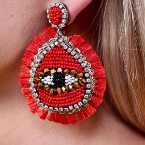 Evil eye earring